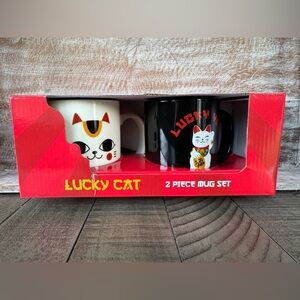 MAD Engine- Lucky Cat 2-Piece Mug Set (NEW)